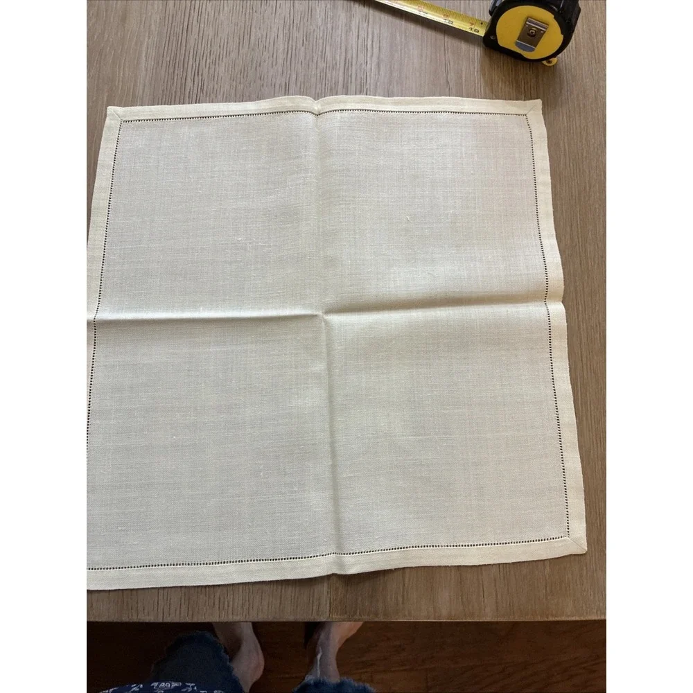 Sferra CLASSICO Hem stitched  Placemats & Napkins  Set Of 4 Each Italian Linen